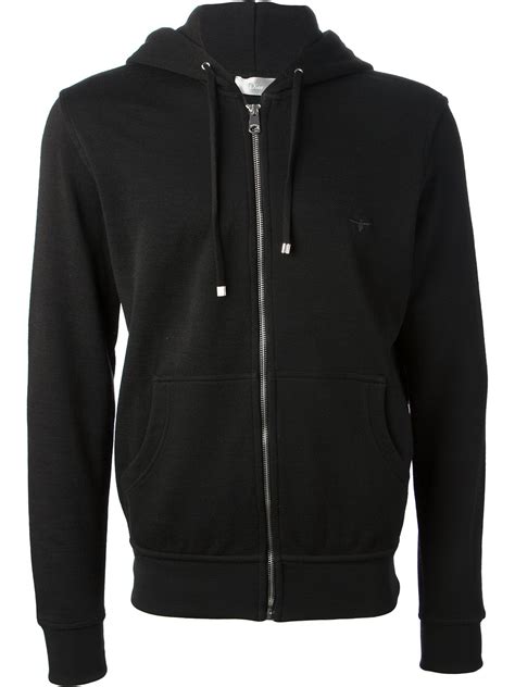 dior homme zip pull|Zipped Hooded Sweatshirt with 'CD Gothique' Signature Black.